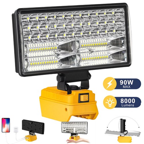 8″ 90W 84 LED Work Light for Dewalt 20V Flood Light Torch for Workshop,Camping - Picture 12 of 12