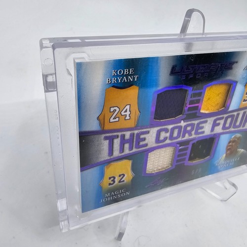 2019 Leaf Ultimate Game Used KOBE BRYANT Shaq MAGIC and Kareem #'d /9 MINT - Picture 2 of 5