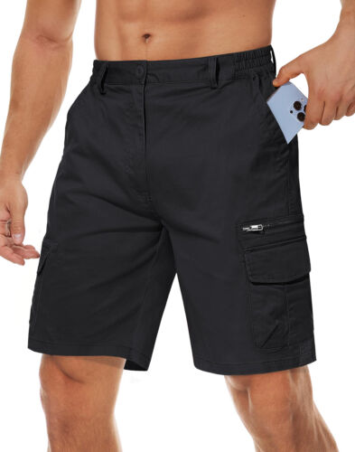 Men's Cargo Shorts 7 Pockets Summer Casual Shorts Outdoor Workout Travel Shorts - Picture 10 of 61