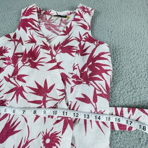 Polo Ralph Lauren abito avvolgente 10 floreale senza maniche lino boho prateria cottage - Foto 19 di 21