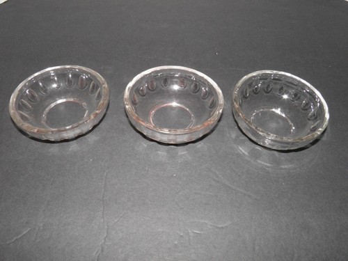 Set of 3, vintage crystal glass no holes, chandelier/wall sconce Bobeches 3-1/2" - Picture 4 of 10