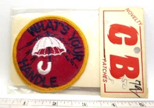 Vintage What's Your Handle Jacket Patch Umbrella Trucker Slang 1970's NIP NOS A