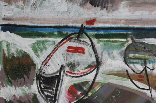 Zeitgenössisches expressionistisches Ölgemälde Meereslandschaft signiert - Bild 9 von 19