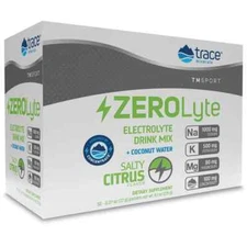 Trace Minerals ZEROLyte Salty Citrus Electrolyte Powder | 30 Packets, Sugar Free
