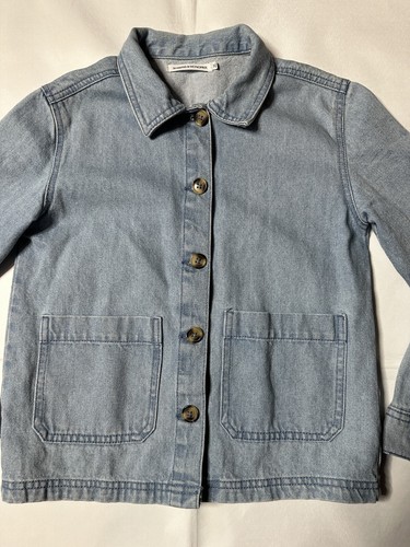 Preowned- Les Essentiels de Monoprix Button Front Denim Jacket Girls (Size 10Y) - Picture 2 of 7