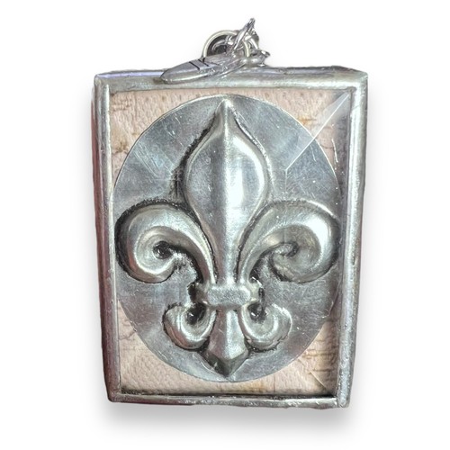 Jewel Kade Fleur De Lis Charm Pendant + Necklace France Map Handcrafted Pewter - Picture 5 of 8
