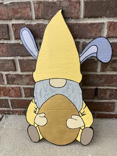 Easter egg gnome wood cutout yard decoration - Picture 3 of 9