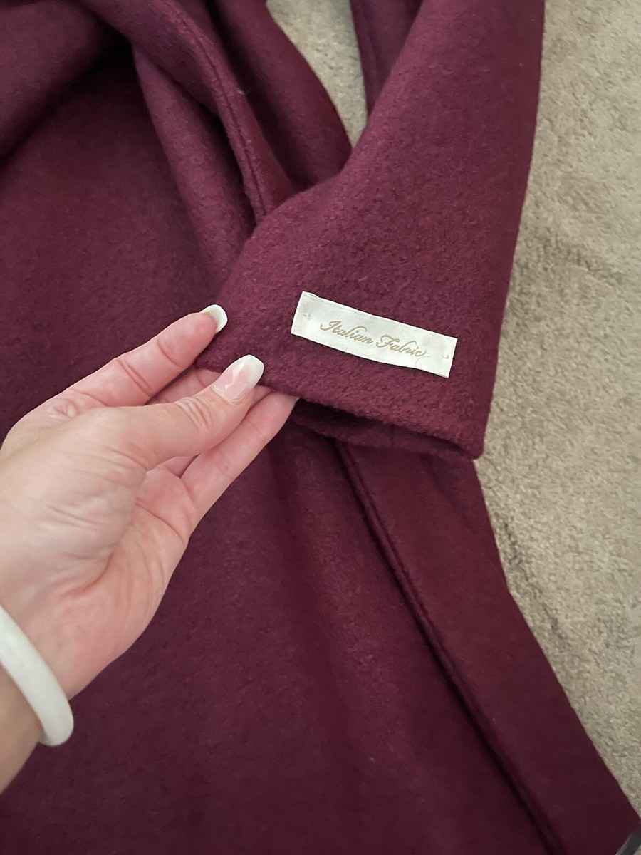Ted baker Coat Burgundy Red wool blend long coat size 2
