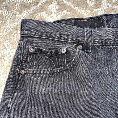 Vintage 90s LEVIS 501 Made In USA Black Denim Jeans Herren Gr. 40/30 Button Fly - Bild 12 von 12