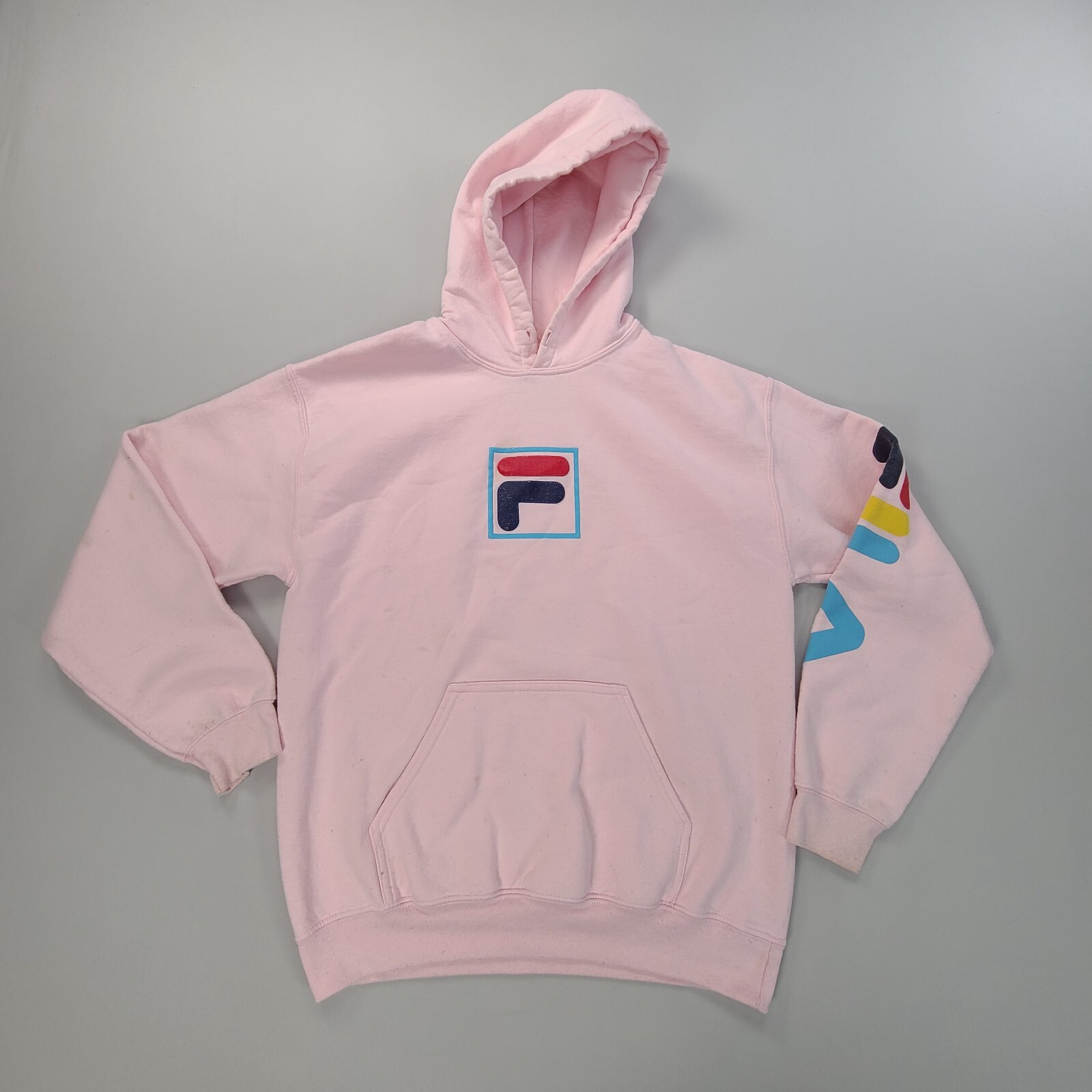 Fila maglione donna rosa medio pullover felpa con cappuccio casual donna