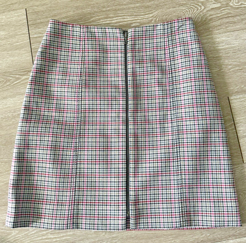 SABA Billie Mini Skirt Sz 8 Multicolour Check Plaid High-Waisted Lined - Picture 11 of 13