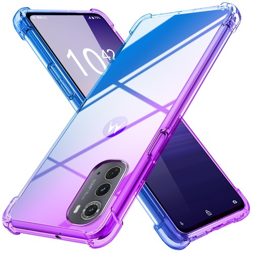 Custodia per Motorola Moto Edge 2022 [Gradiente]TPU Trasparente Morbida Antiscivolo Antigiallimento - Foto 1 di 7