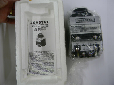 New Agastat 7022AKC735 Relay 120 Vac Coil 1-300 Sec.   M6