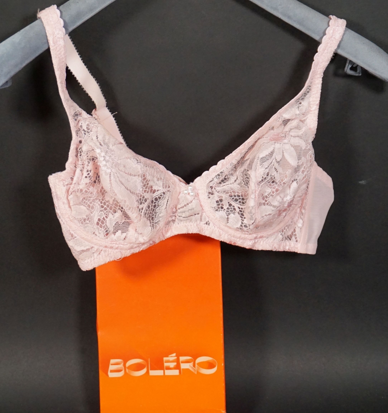 Original Vintage Bolero Francia Mujer Sujetador 1567 Lencería Rosa Talla 70B