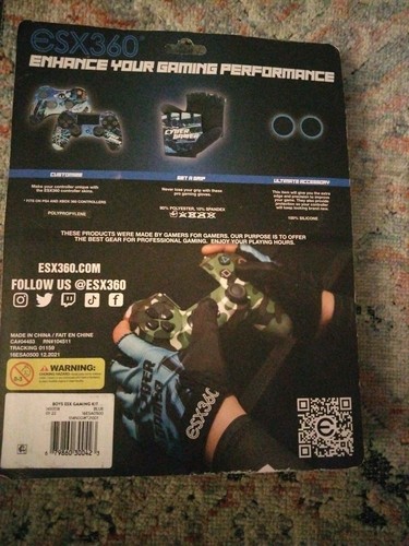 ESX 360 Cyber Gamer Starter Pack includes gamer gloves , Controller Skin New - Picture 2 of 2
