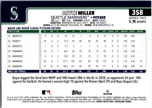 Serie de béisbol Topps 2025 dos - Tú eliges - Completa tu conjunto - #351-500 - Imagen 16 de 266