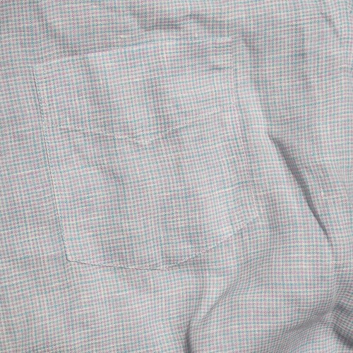 Untuckit Button Down Hemd Herren 100% Leinen XL Blau Langarm Knitterarm - Bild 2 von 10