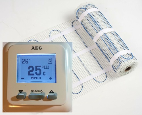 elektrische Fußbodenheizung Fliesenheizung mit Uhrenthermostat programmierbar - Bild 2 von 4