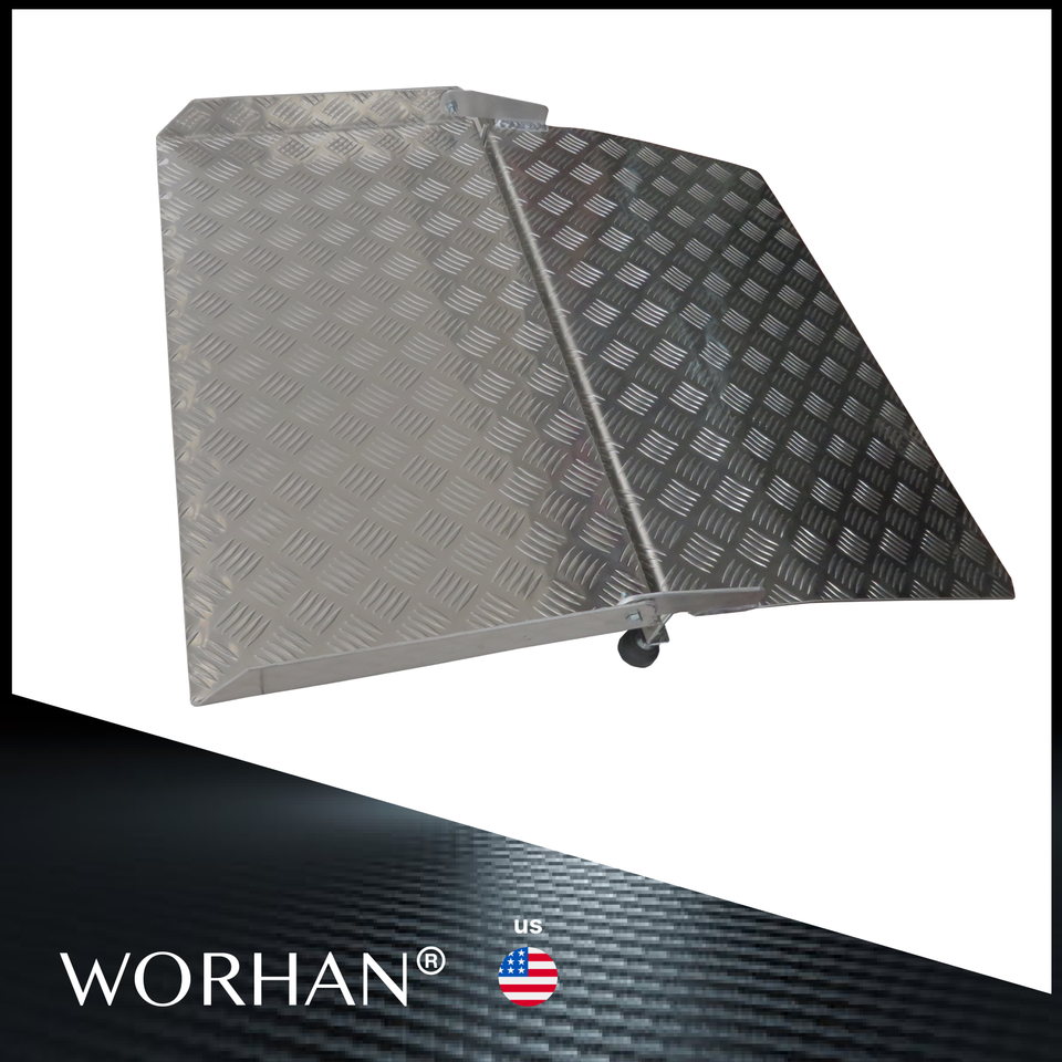 WORHAN® Rigid Threshold Ramp for Wheelchair Loading Platform Anodized ...