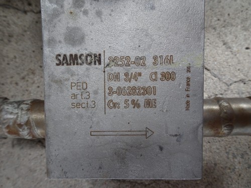 Samson 3252 Valvola di controllo 3/4" 3730-3 Posizionatore TUBO INOX, ALTA TEMPERATURA, PRES - Foto 5 di 8