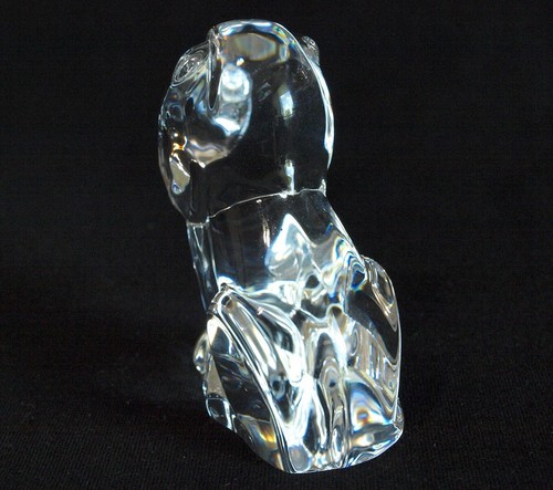 STEUBEN Crystal 🦁 Glass 2 3/4" Sitting Lion Hand Cooler SIGNED Figurine - 第 4/8 張圖片