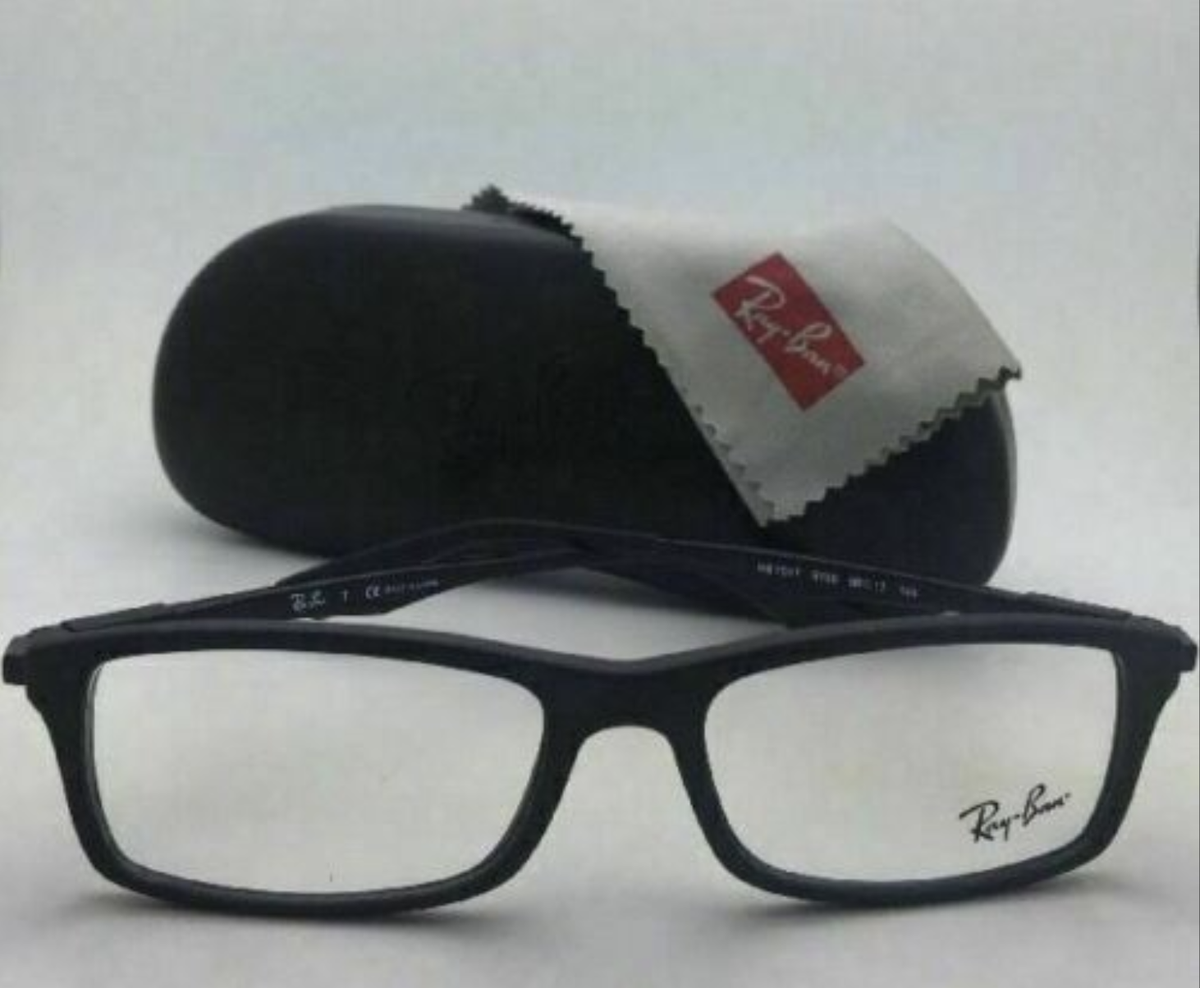Ray Ban RB7017 5196 54-17-145 Black Flex Hinge Eyeglasses Frames Only Ray-Ban RB7017 Eyeglasses | FramesDirect.com main image 3