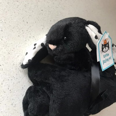 New Jellycat Bashful Treacle Black Bunny Soother Rabbit NWT Discontinued style | eBay