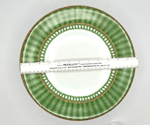 Lot 9 pcs LAURE JAPY LIMOGES MARCHE AUX HERBES FRANCE SERVICE PLATE CHARGER 12" - Picture 12 of 20