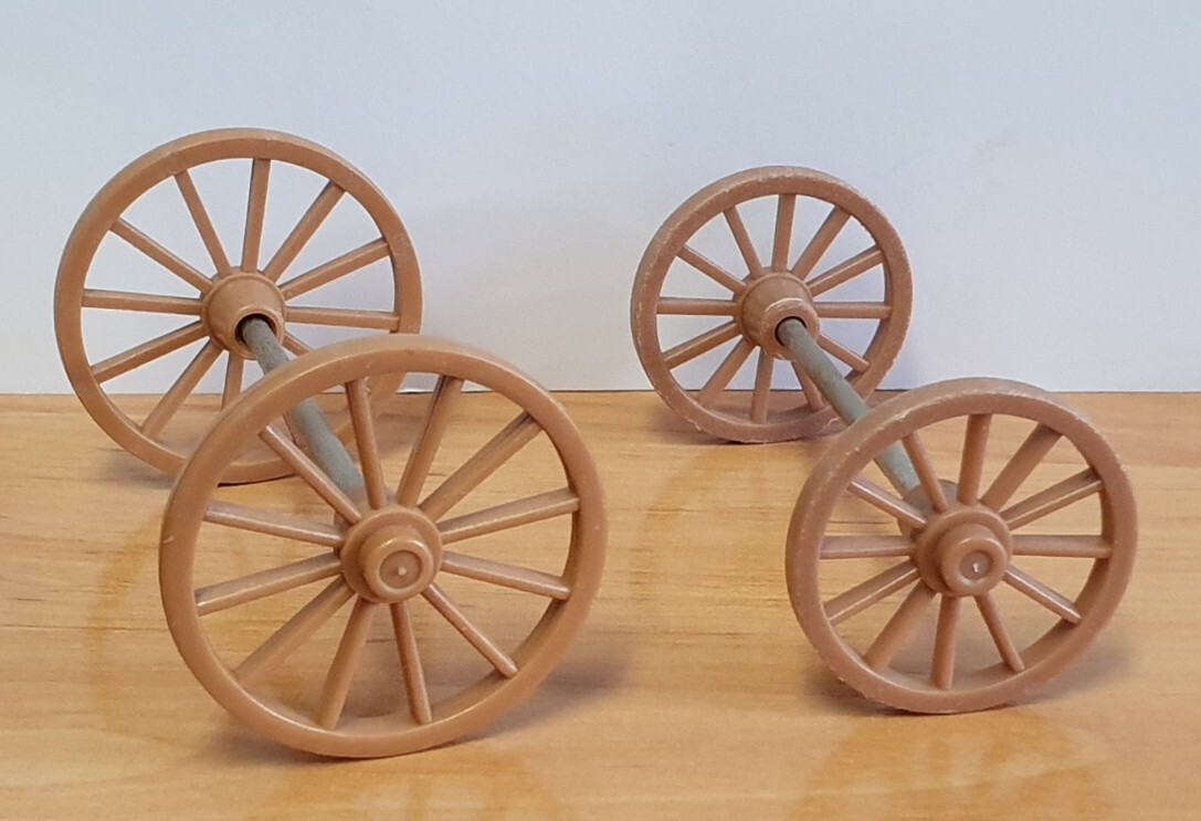 PLAYMOBIL SET RUEDAS REPUESTO CARRO CARRETA ANTIGUA OESTE WESTERN REF 3278 3243