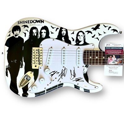 ギター Kevin Hochbaum Shinedown Signed Guitar Custom JSA COA Brent Smith Zach