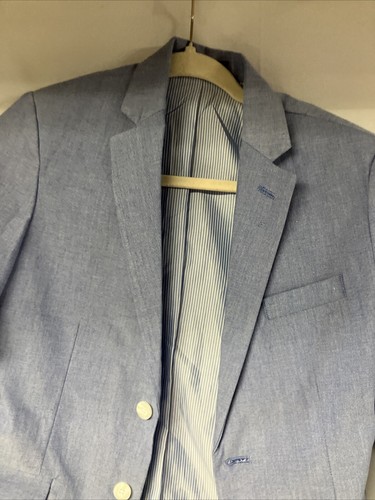 Izod striped suit Jacket Blazer Size 12 Blue- Easter Boys - Picture 4 of 7