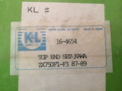 top end Gasket Kit KAWASAKI zx750 1987-89 #16-4654 for sale