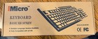 Klawiatura iMicro USB KB-USB19EB 107-klawiszowa przewodowa pełnowymiarowa czarna nowa otwarte pudełko