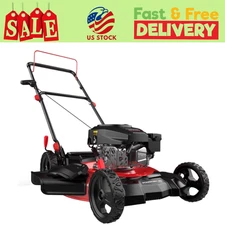 PowerSmart Gas Lawn Mower, 21 inches 144cc 2-in-1 Walk-Behind