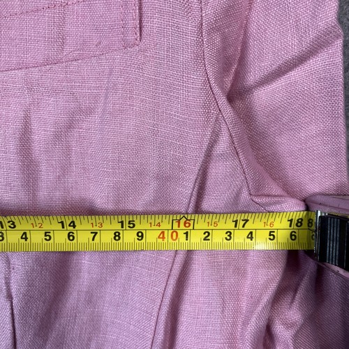 Per Una 100% Linen Pink Summer Blazer Chore Jacket Single Button Size UK 12 - Picture 13 of 16