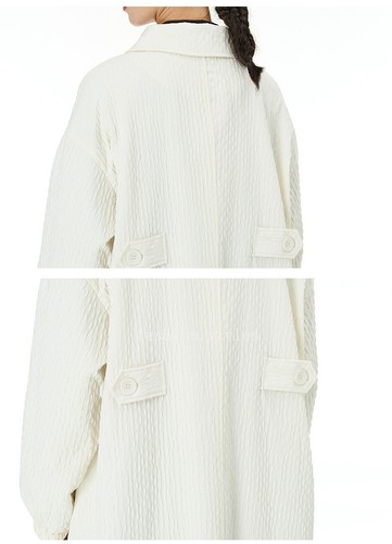 Vestido Coreano Talla Grande Para Mujer Suelto Cremallera Deportes Cuello Solapa Chaqueta Adelgazante - Imagen 13 de 25