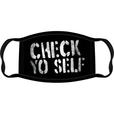 Men's Ice Cube Check Yo Self Face Mask Black