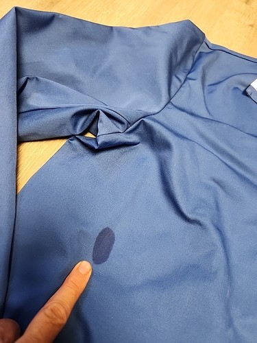 Kvaener Logo Vintage Horn Blue Snap front Lab Coat Mens 58 (2XL) - Picture 5 of 8