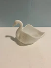 Vintage Milk Glass/Opalescent Swan Candy / Nut/Dish Bowl