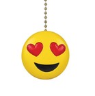 Heart Eyes Smiling Emoji Decorative Ceiling Fan Light Dimensional Pull