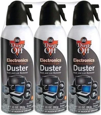 Dust-Off Disposable Compressed Gas Duster, 10 oz Can - 3 Pack Fast Ship