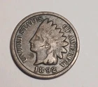 1892 INDIAN HEAD CENT FINE  1C Copper