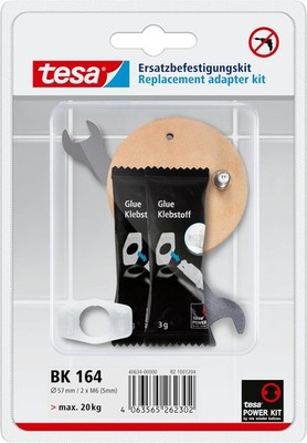 tesa Power Kit Adapter BK164 Metallplatte 57 mm selbstklebendes Ersatzteil