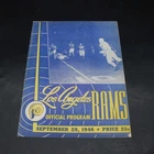9/26/1946 Los Angeles Rams/Philadelphia Eagles Program 1st Game In LA ZJ21507