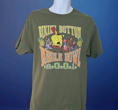 Nickelodeon SpongeBob Bikinihose Bubble Bowl 2001 Herren Größe M T-Shirt Grün - Bild 11 von 11