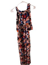 Mixt Heidi Weisel sleeveless halter top floral maxi dress size 6 slit party