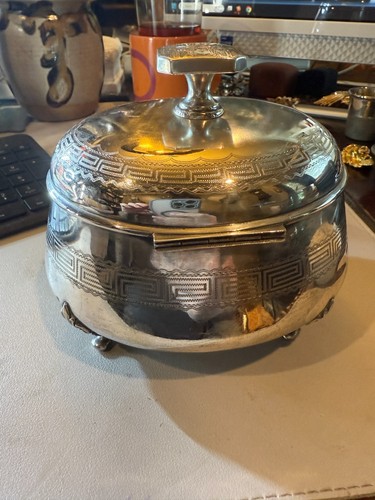 Gorham ANTIQUE STERLING SUGAR BOWL BOX LOCKABLE - Picture 9 of 24
