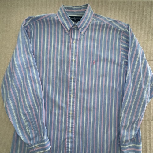 Ralph Lauren Button Down Herren 16-34/35 Classic Fit Shriped Paded Pony Langarm - Bild 3 von 5