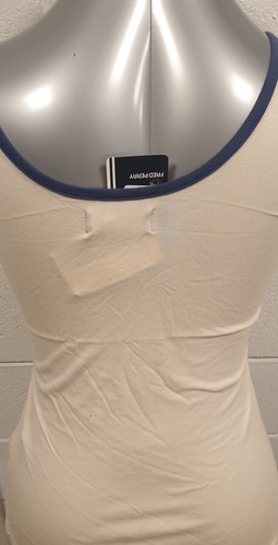 FRED PERRY CANOTTIERA DONNA PANNA BORDI ROYAL LOGO ARANCIO 50 COTONE 50 MODAL - Foto 3 di 3
