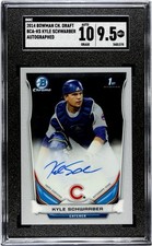 2014 BOWMAN CHROME DRAFT DRAFT PICK AUTOS #BCAKS KYLE SCHWARBER SGC 9.5 AUTO 10